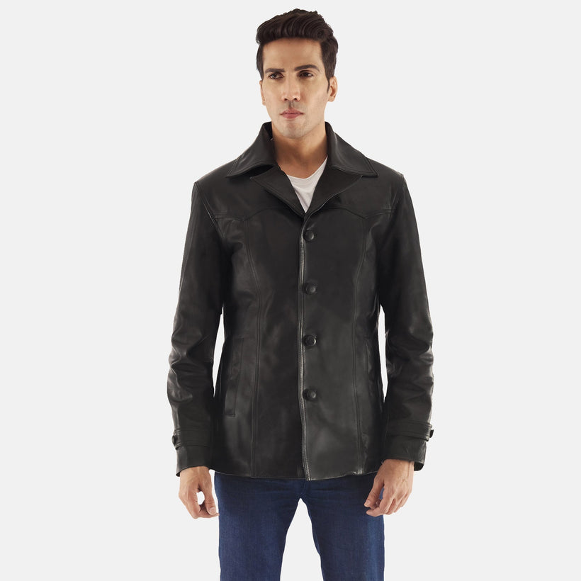Leo Fekete Leather Coat férfi