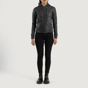 
Luna Hooded Bőr Bomber Dzseki Női – alternate product view 3