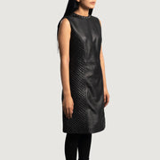 
Black Sheepskin leather Coat - Hátulnézet precíz vállilleszkedéssel és tiszta szegéllyel