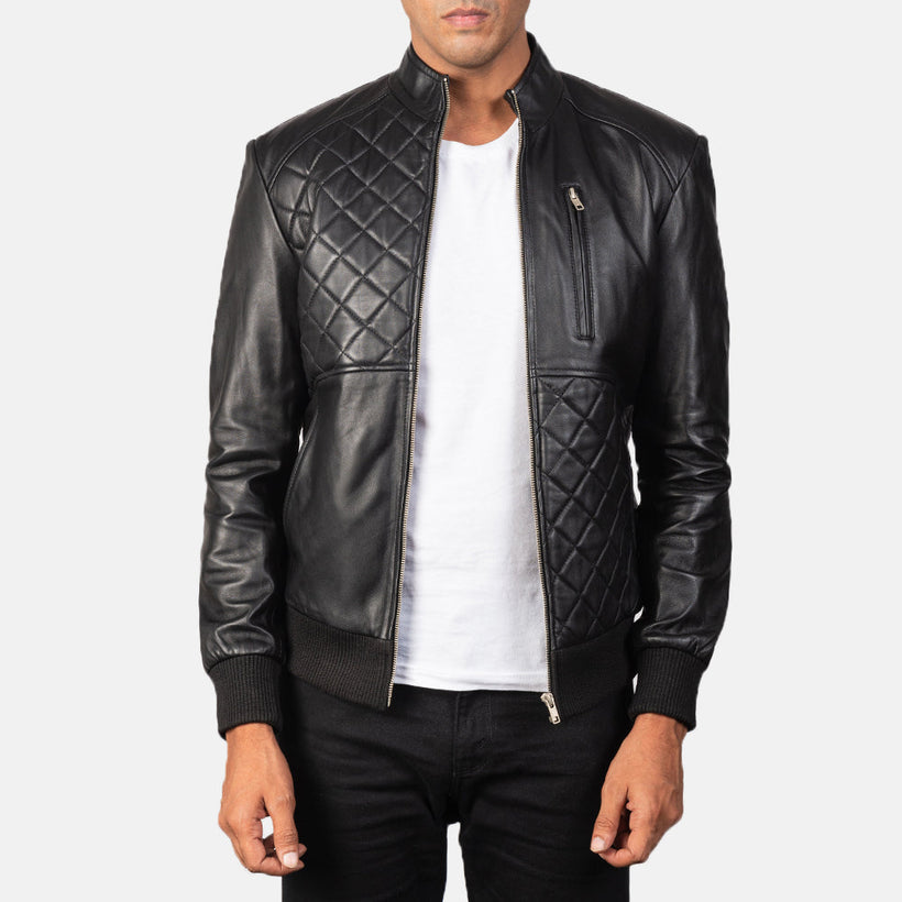 Moda Bőr Bomber Dzseki Férfi