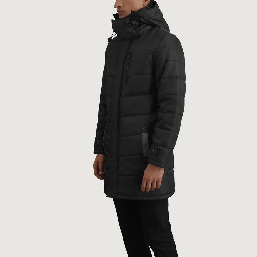 Moore Fekete Hooded Parka Férfi