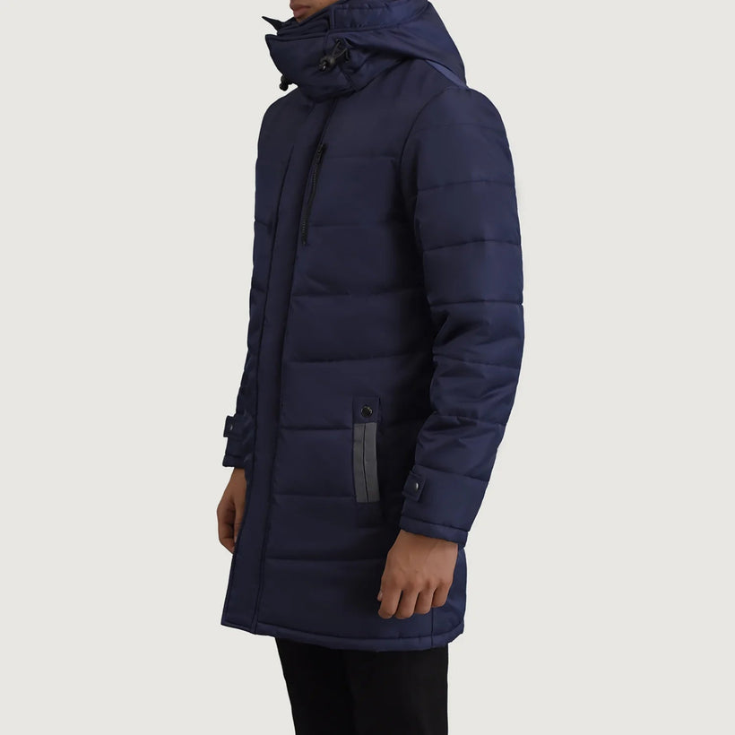 Moore Kék Hooded Parka Férfi