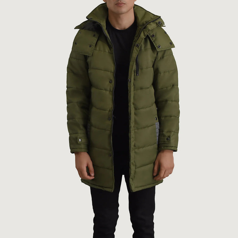 Moore Zöld Hooded Parka Férfi