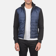 
Nashville Steppelt Kék Windbreaker Bőrdzseki Férfi in Blue & Black Nylon (Torso) &Amp; Knitted Fabric (Sleeves) - Elölnézet & testre szabott sziluett | Online vásárlás