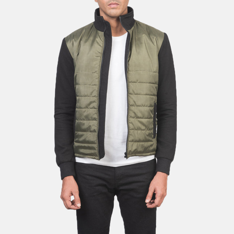 Nashville Quilted Green Windbreaker Bőrdzseki férfi