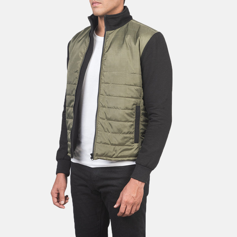 Nashville Quilted Green Windbreaker Bőrdzseki férfi