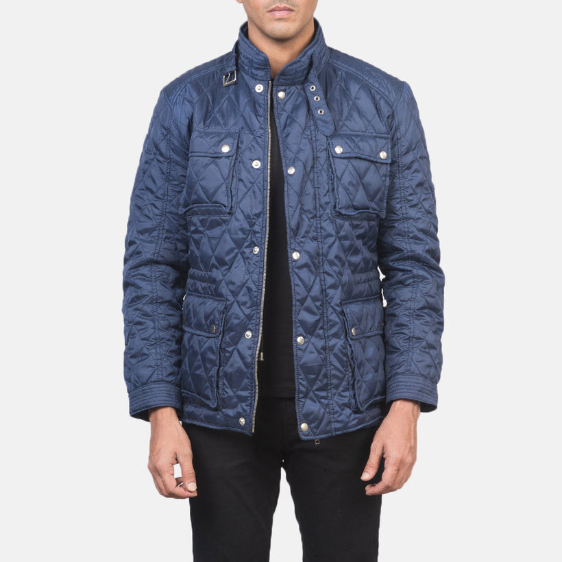 Nelson Quilted Blue Windbreaker Bőrdzseki férfi