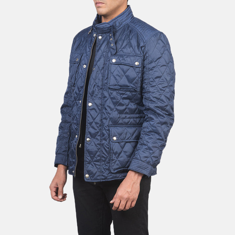 Nelson Quilted Blue Windbreaker Bőrdzseki férfi