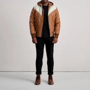 
Norman Bőrdzseki Világosbarna Puffer Bőrdzseki Férfi – alternate product view 3