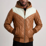 
Norman Bőrdzseki Világosbarna Puffer Bőrdzseki Férfi – alternate product view 4