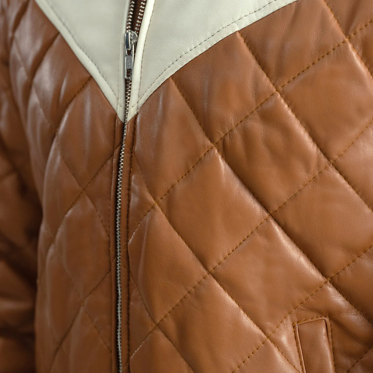 
Norman Bőrdzseki Világosbarna Puffer Bőrdzseki Férfi – alternate product view 6
