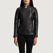 
Orient Grain Steppelt Fekete Bőr Motoros Dzseki Női in Black Sheepskin Leather - Elölnézet & testre szabott sziluett | Online vásárlás