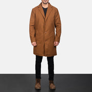 
Petrillo Khaki Wool Single Breasted Bőrkabát Férfi in Khaki Synthetic Wool - Elölnézet & testre szabott sziluett | Online vásárlás