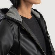 
Rebella Hooded Bőr Bomber Dzseki Női – alternate product view 6
