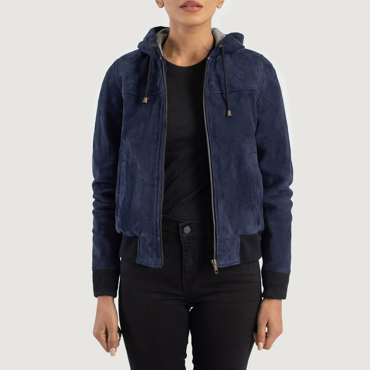 
Rebella Hooded Bőr Bomber Dzseki Női – alternate product view 1