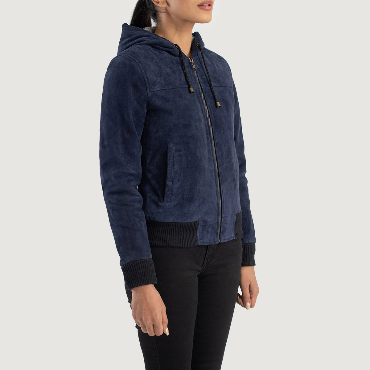 
Rebella Hooded Bőr Bomber Dzseki Női – alternate product view 2
