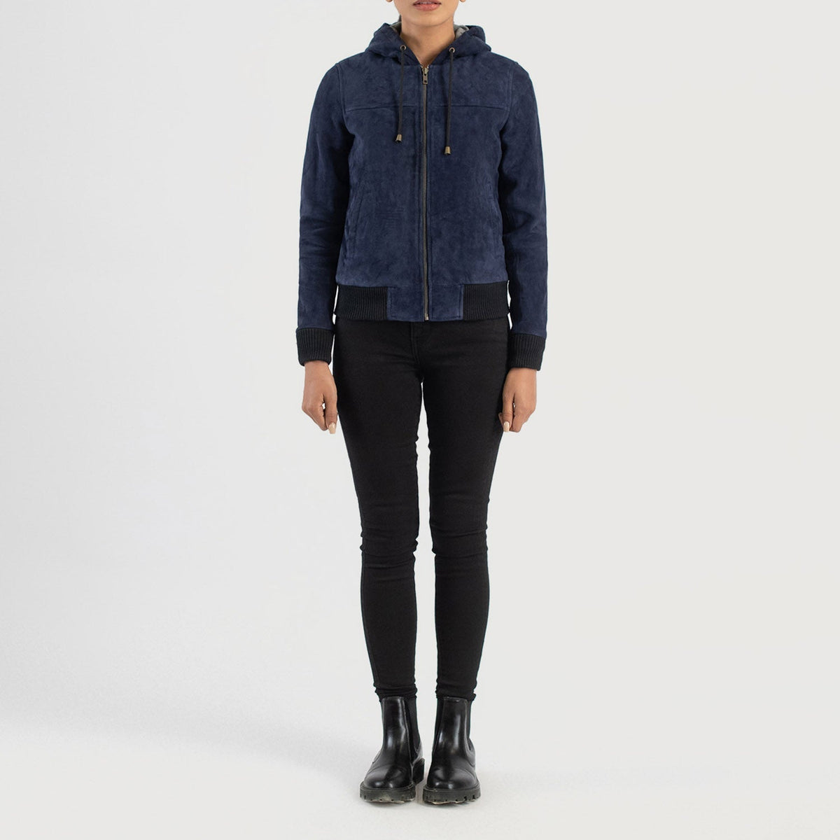
Rebella Hooded Bőr Bomber Dzseki Női – alternate product view 3