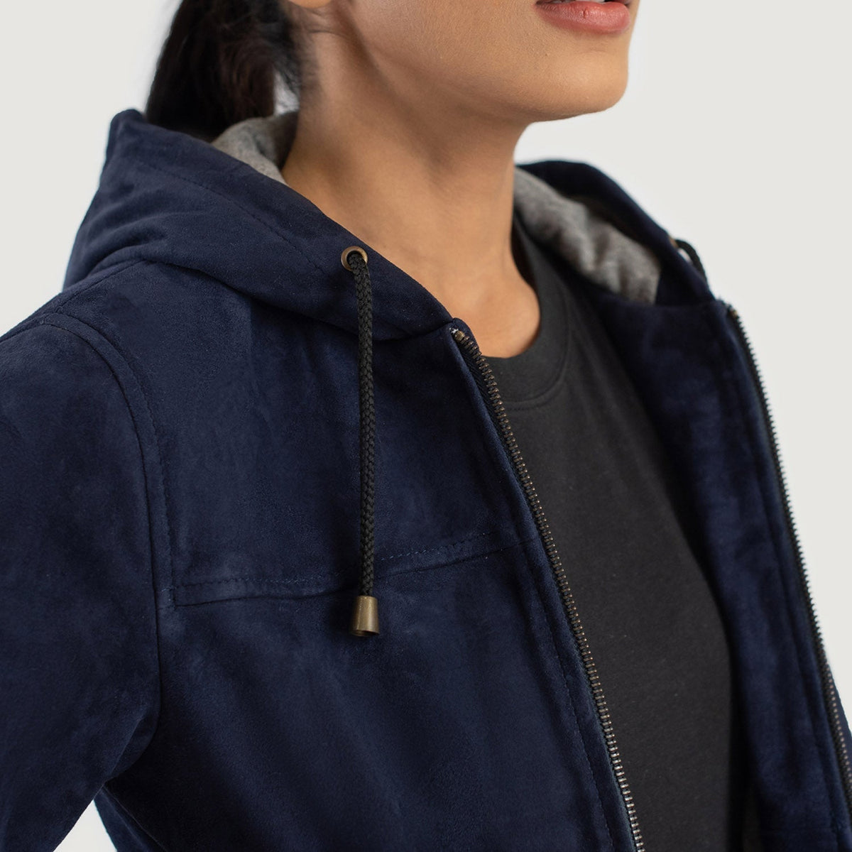 
Rebella Hooded Bőr Bomber Dzseki Női – alternate product view 6