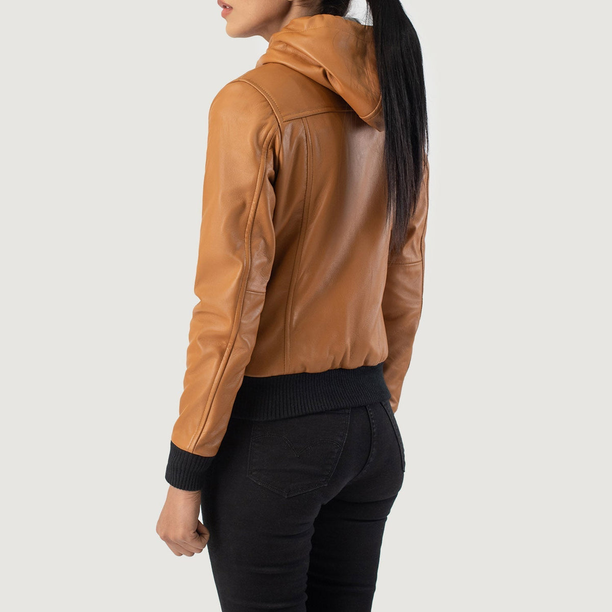
Rebella Hooded Bőr Bomber Dzseki Női – alternate product view 5