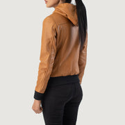 
Rebella Hooded Bőr Bomber Dzseki Női – alternate product view 5