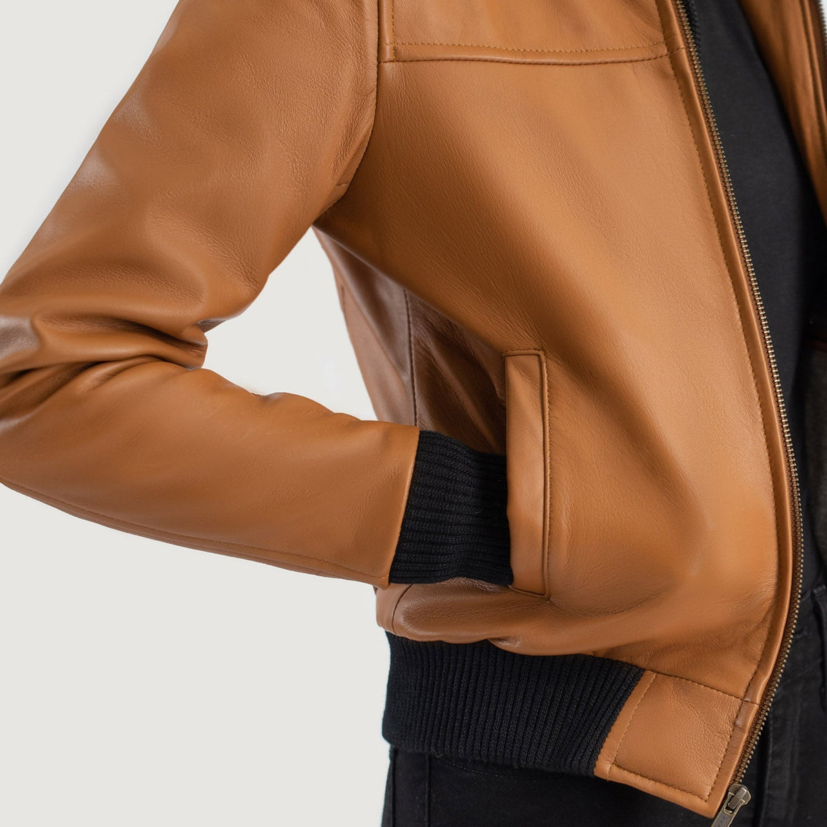 
Rebella Hooded Bőr Bomber Dzseki Női – alternate product view 6