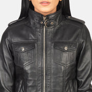 
Roslyn Hooded Bőr Bomber Dzseki Női – alternate product view 6
