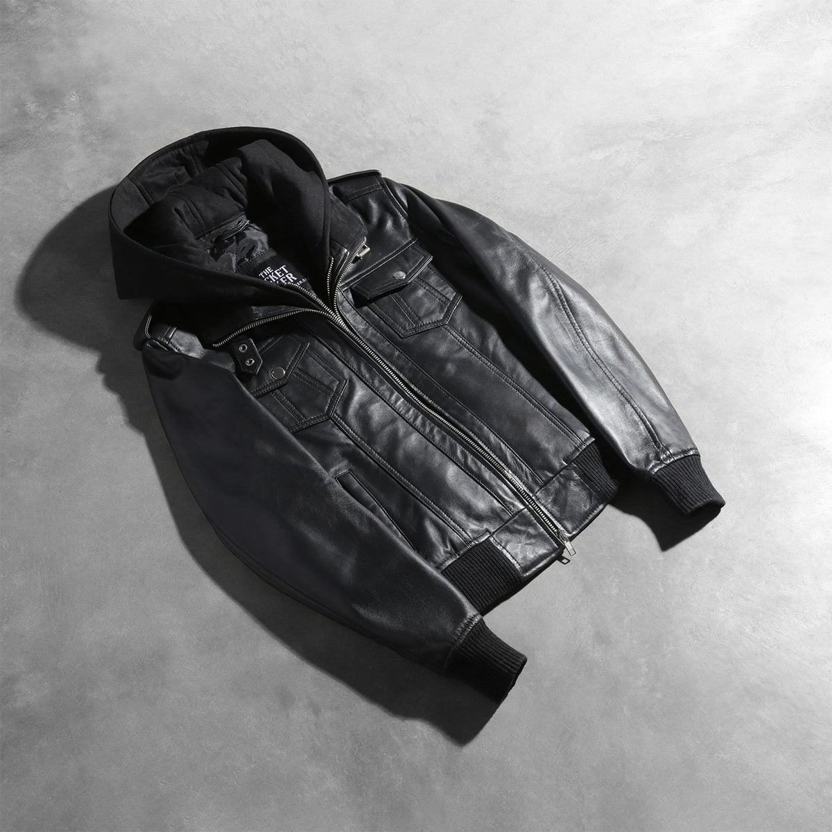 
Roslyn Hooded Bőr Bomber Dzseki Női – alternate product view 7