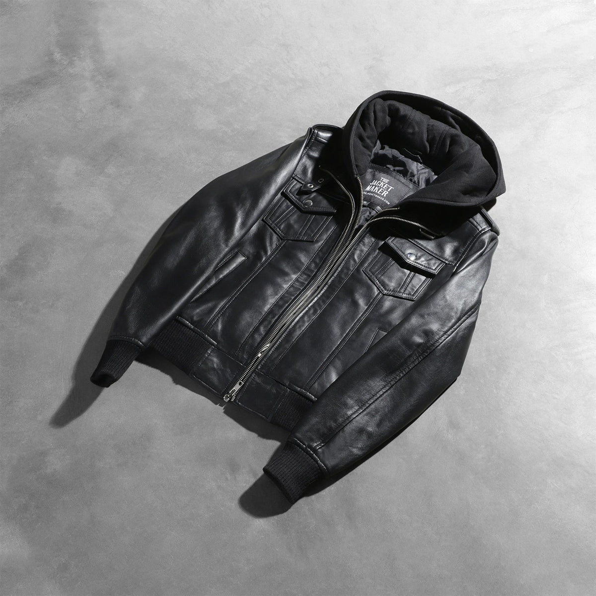 
Roslyn Hooded Bőr Bomber Dzseki Női – alternate product view 8