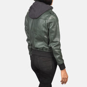 
Roslyn Hooded Bőr Bomber Dzseki Női – alternate product view 5