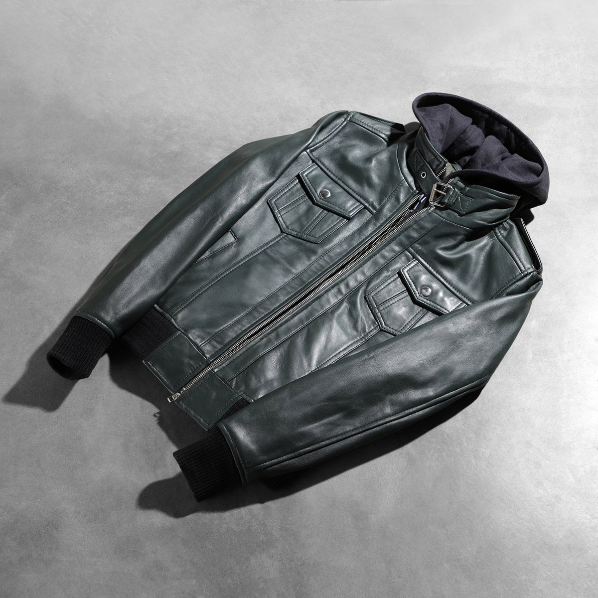 
Roslyn Hooded Bőr Bomber Dzseki Női – alternate product view 8