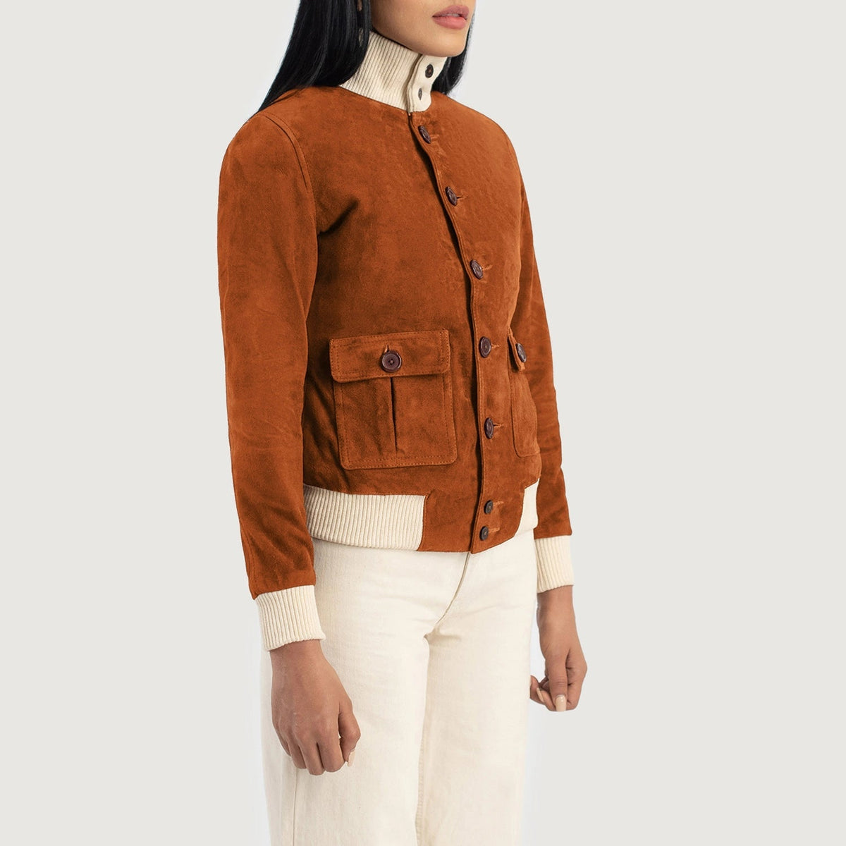 
Sasha A1 Bőr Bomber Dzseki Női – alternate product view 2