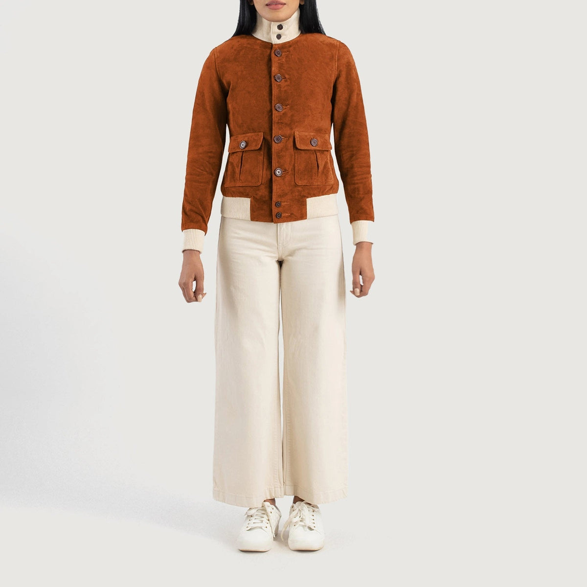 
Sasha A1 Bőr Bomber Dzseki Női – alternate product view 3