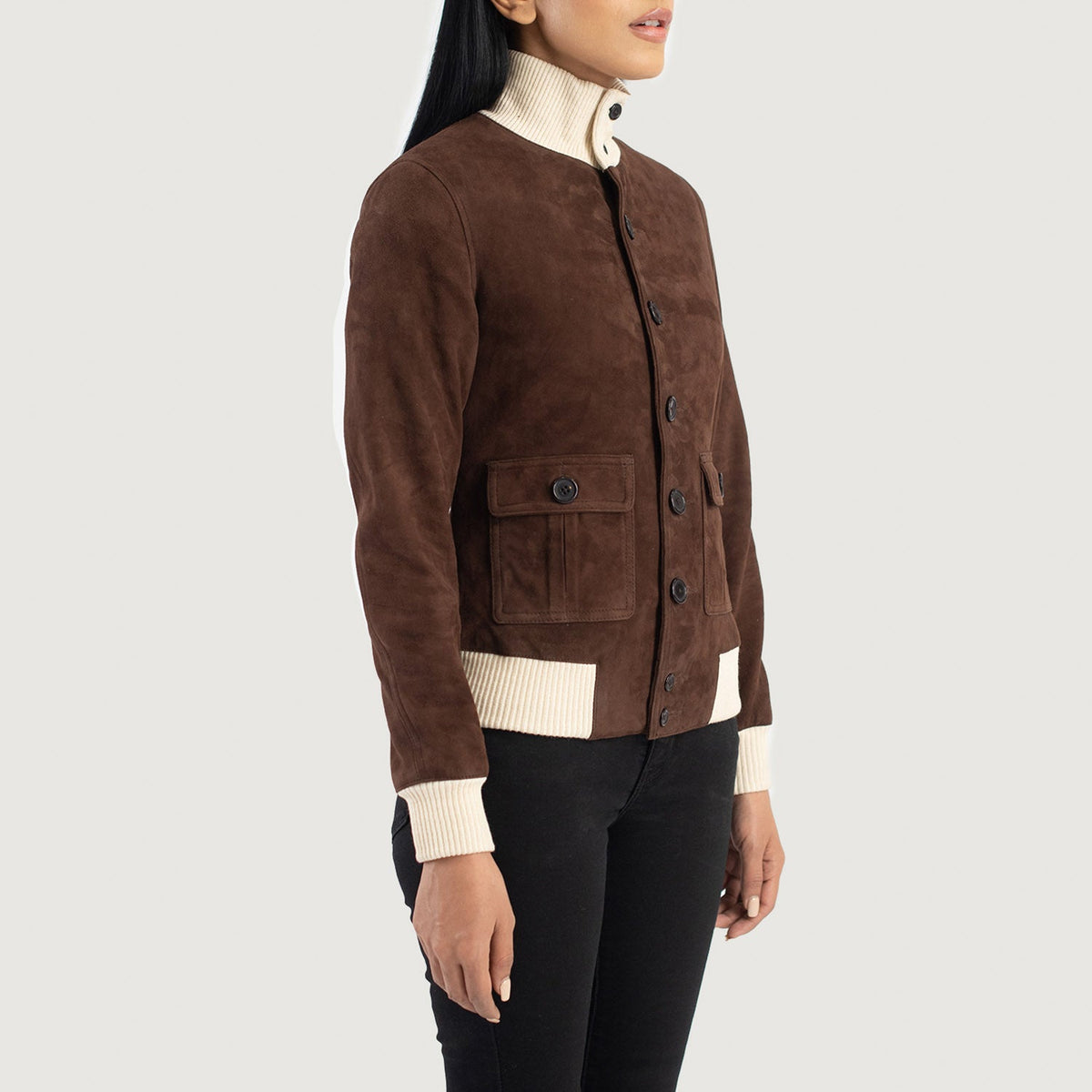 
Sasha A1 Bőr Bomber Dzseki Női – alternate product view 2