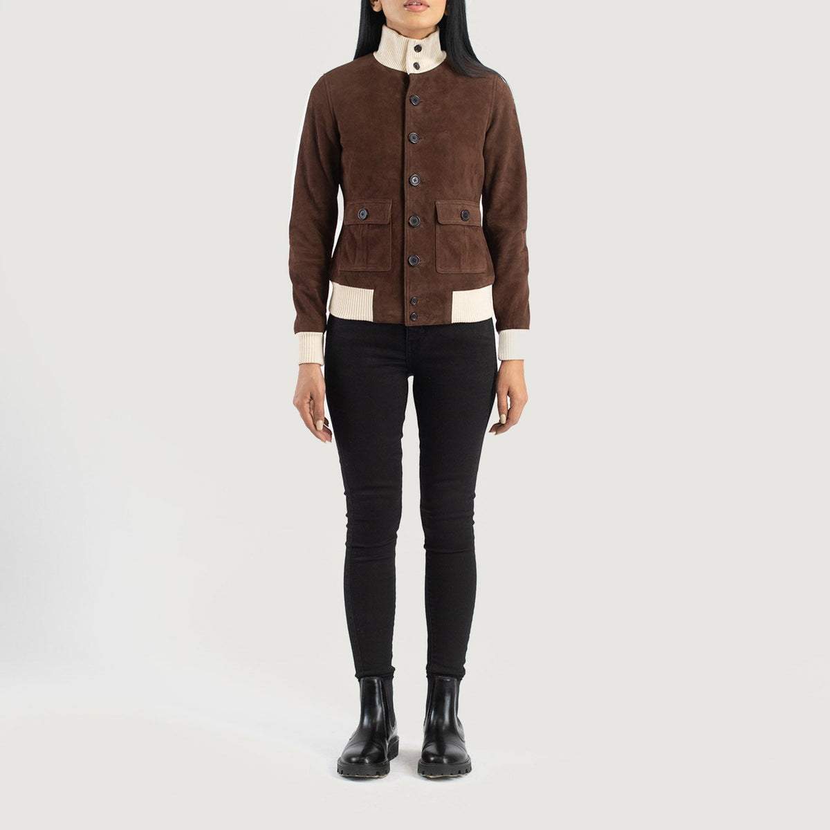 
Sasha A1 Bőr Bomber Dzseki Női – alternate product view 3