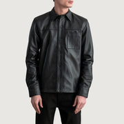 
Scout Fekete Leather Shirt Férfi - Oldalnézet az ergonomikus ujjkialakítással