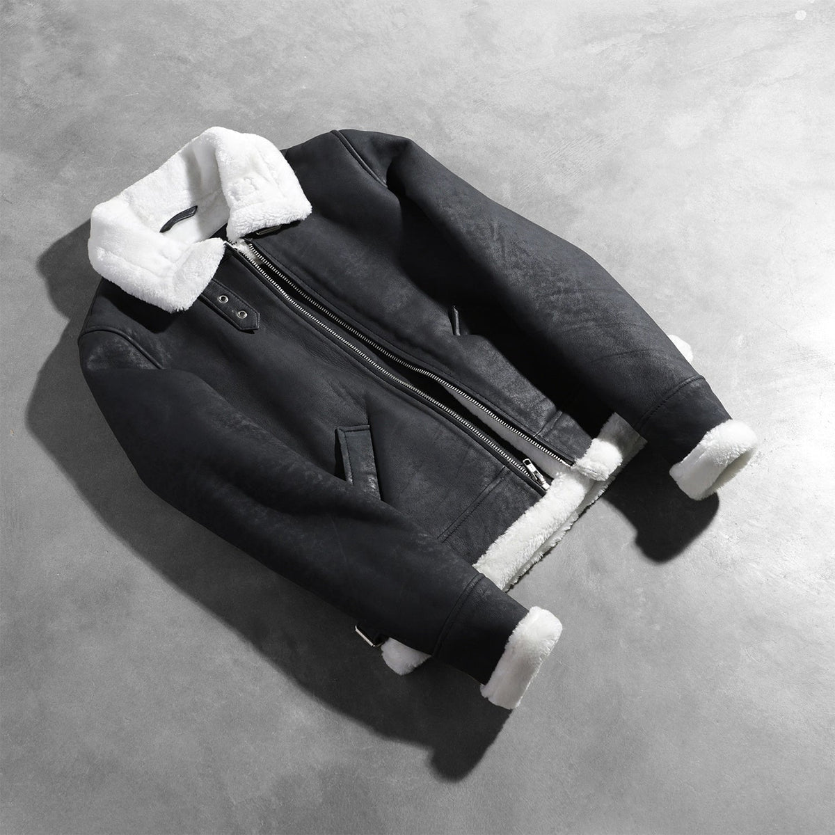 
Sherilyn B-3 Fekete Bőr Bomber Dzseki Női – alternate product view 7