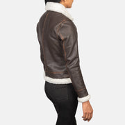 
Sherilyn B-3 Fekete Bőr Bomber Dzseki Női – alternate product view 5