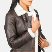 
Sherilyn B-3 Fekete Bőr Bomber Dzseki Női – alternate product view 6