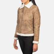 
Sherilyn B-3 Fekete Bőr Bomber Dzseki Női – alternate product view 2