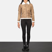 
Sherilyn B-3 Fekete Bőr Bomber Dzseki Női – alternate product view 3