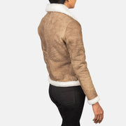 
Sherilyn B-3 Fekete Bőr Bomber Dzseki Női – alternate product view 5