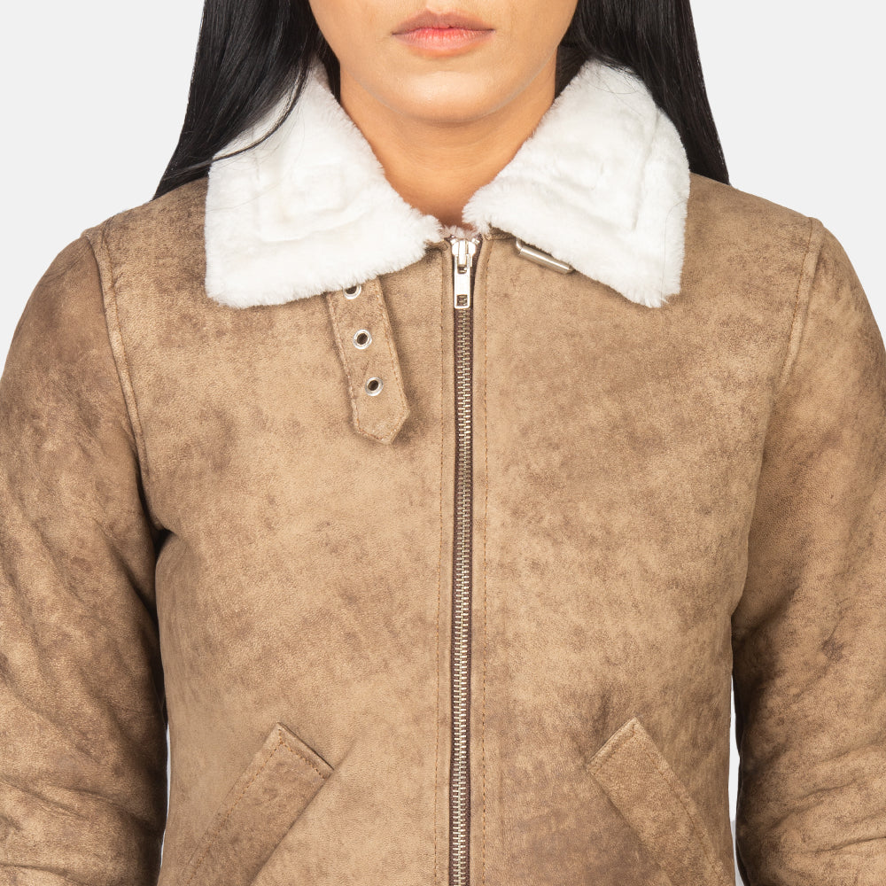 
Sherilyn B-3 Fekete Bőr Bomber Dzseki Női – alternate product view 6