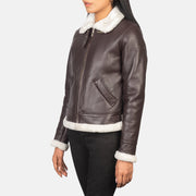
Sherilyn B-3 Fekete Bőr Bomber Dzseki Női – alternate product view 2