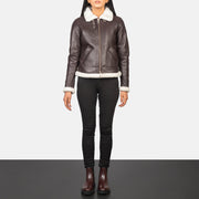 
Sherilyn B-3 Fekete Bőr Bomber Dzseki Női – alternate product view 3