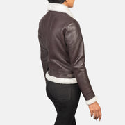 
Sherilyn B-3 Fekete Bőr Bomber Dzseki Női – alternate product view 5