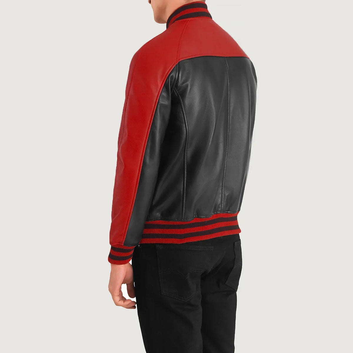 
Terrance Fekete Varsity Bőrdzseki Férfi – alternate product view 4