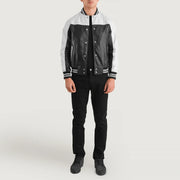 
Terrance Fekete Varsity Bőrdzseki Férfi – alternate product view 3