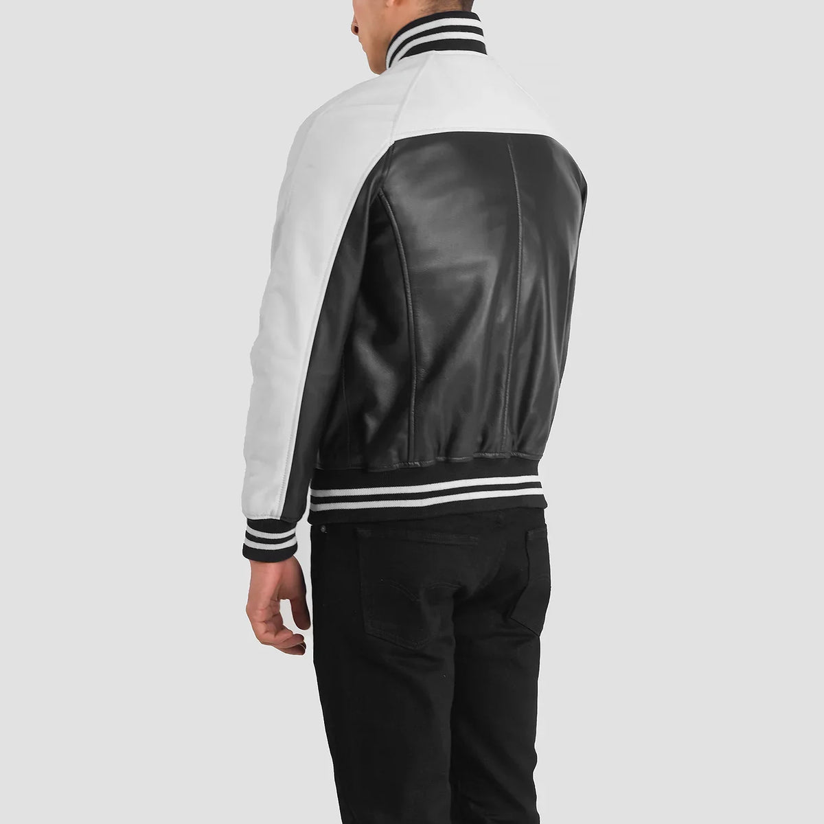 
Terrance Fekete Varsity Bőrdzseki Férfi – alternate product view 5