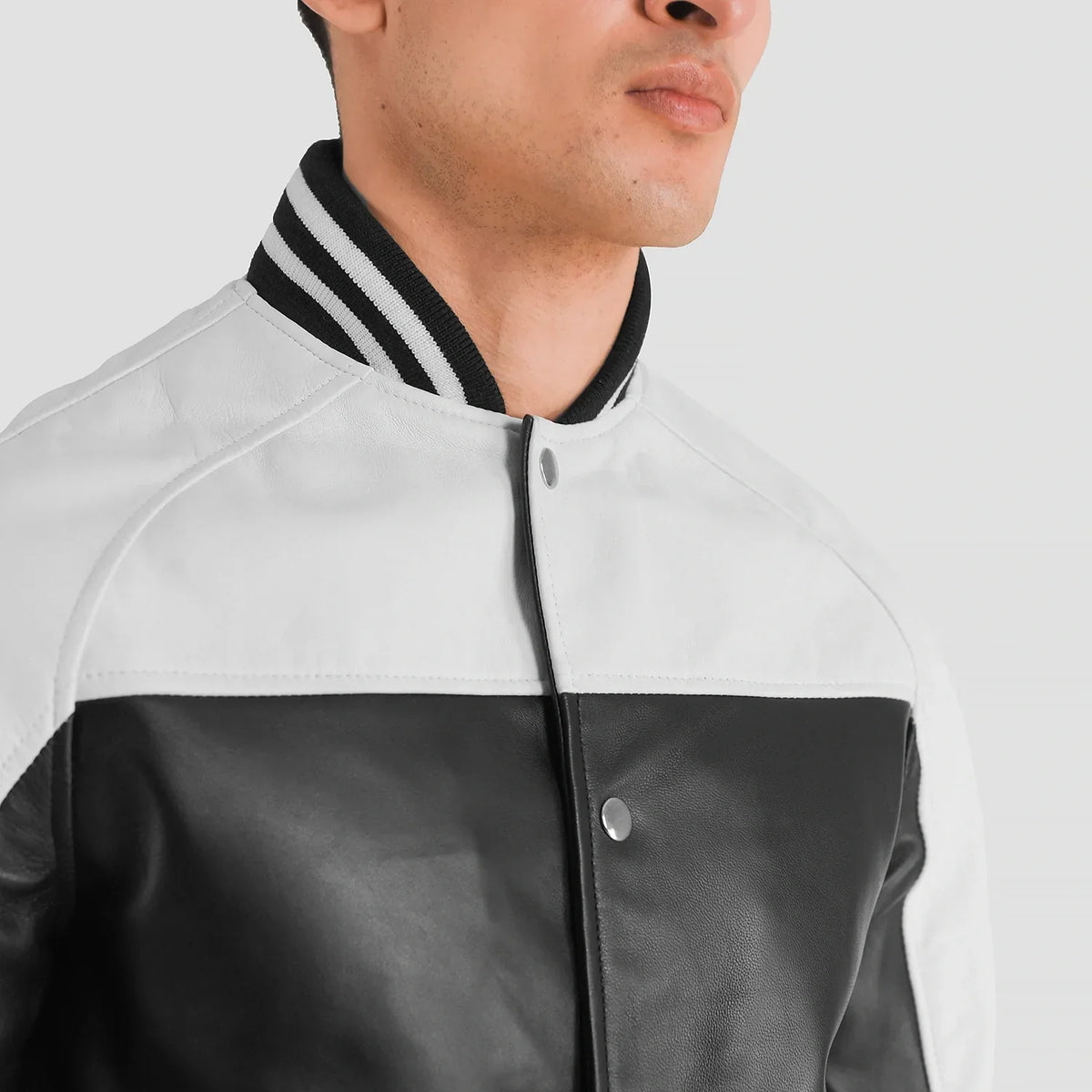
Terrance Fekete Varsity Bőrdzseki Férfi – alternate product view 6
