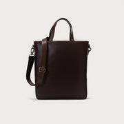 
The Poet Vintage Brown Leather Tote Bag For Men & Women in Vintage Brown Full-Grain Leather - Full Exterior Elölnézet & testre szabott sziluett | Online vásárlás